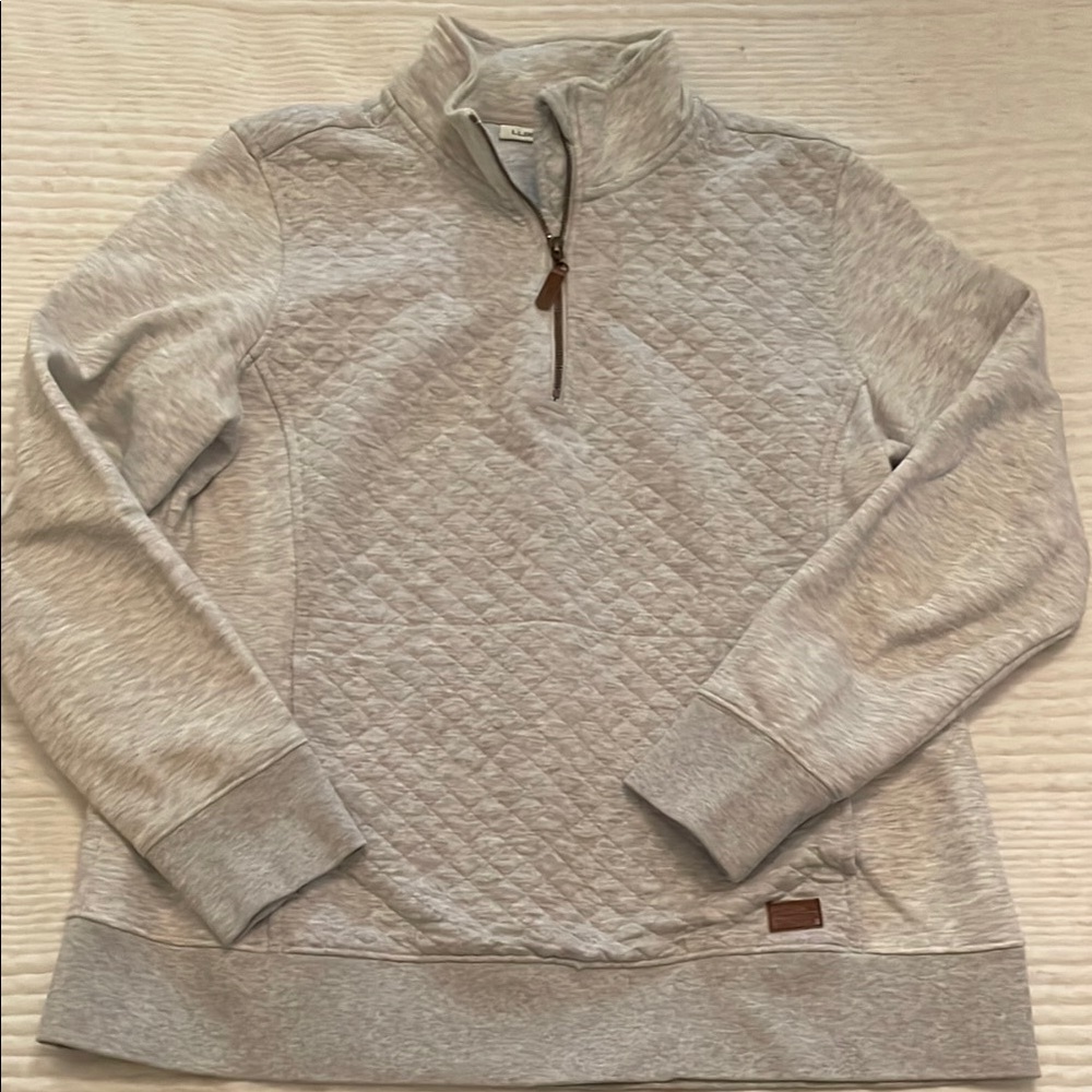 L.L. Bean Quilted Quarter Zip Pullover